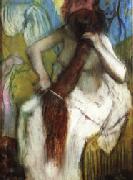 Edgar Degas Woman Combing Her Hair oil painting artist